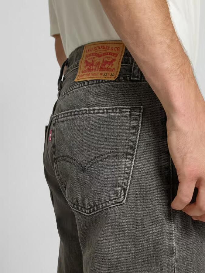 Levi's Relaxed straight fit jeans met steekzakken model '555' - Foto 3