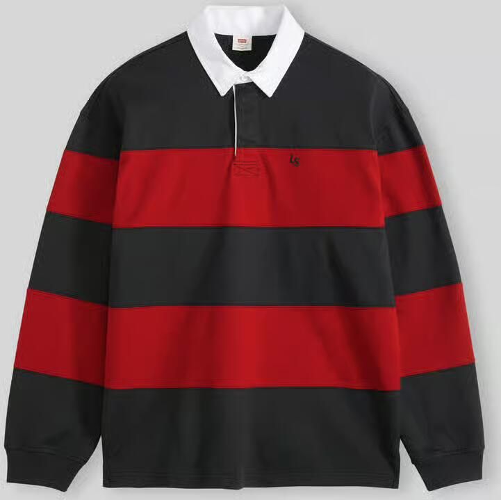 Levi's Rugbyshirt met contrasterende polokraag