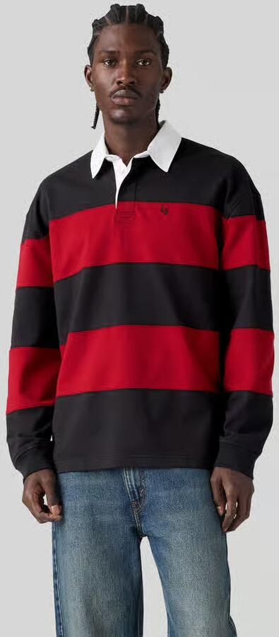 Levi's Rugbyshirt met contrasterende polokraag - Foto 3