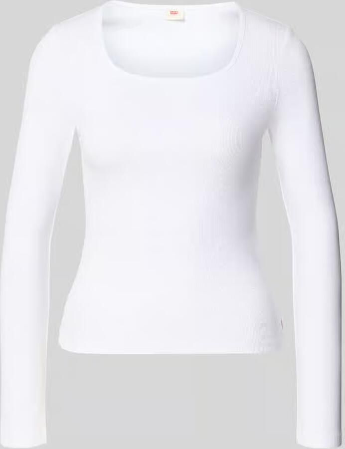 Levi's Shirt met lange mouwen in riblook met labeldetail