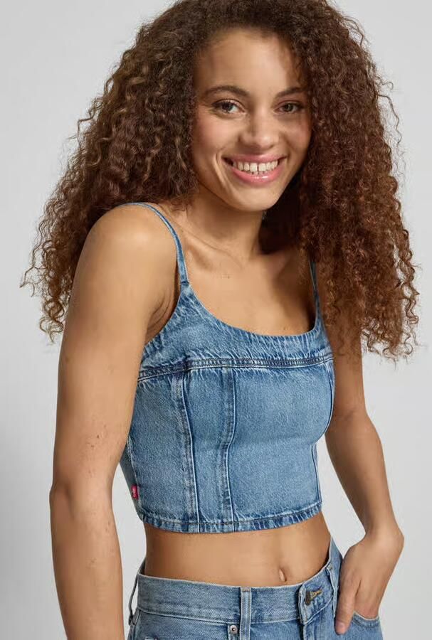 Levi's slim fit kort top van puur katoen model 'JADINE'