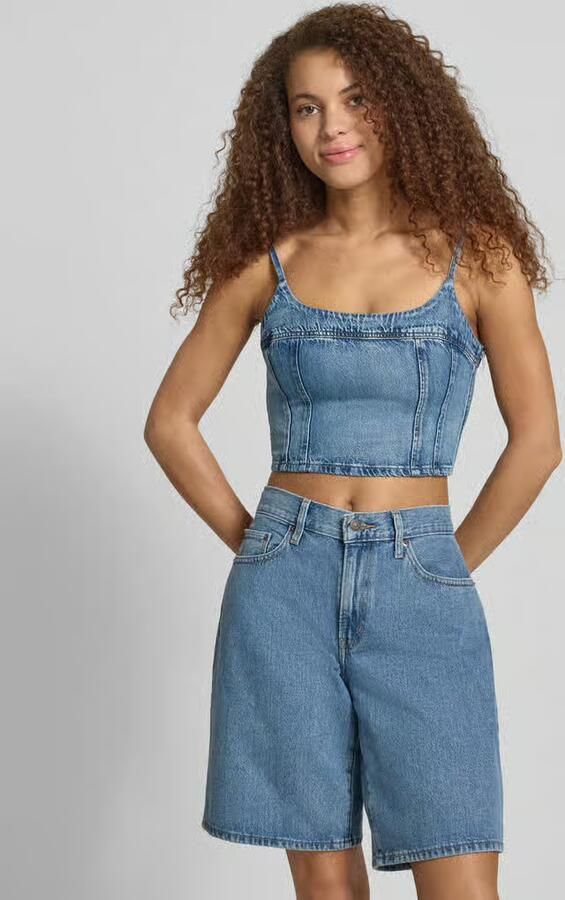 Levi's slim fit kort top van puur katoen model 'JADINE' - Foto 3