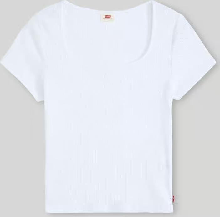 Levi's T-shirt ESSENTIAL SQRD NE Fijne ribkwaliteit - Foto 8