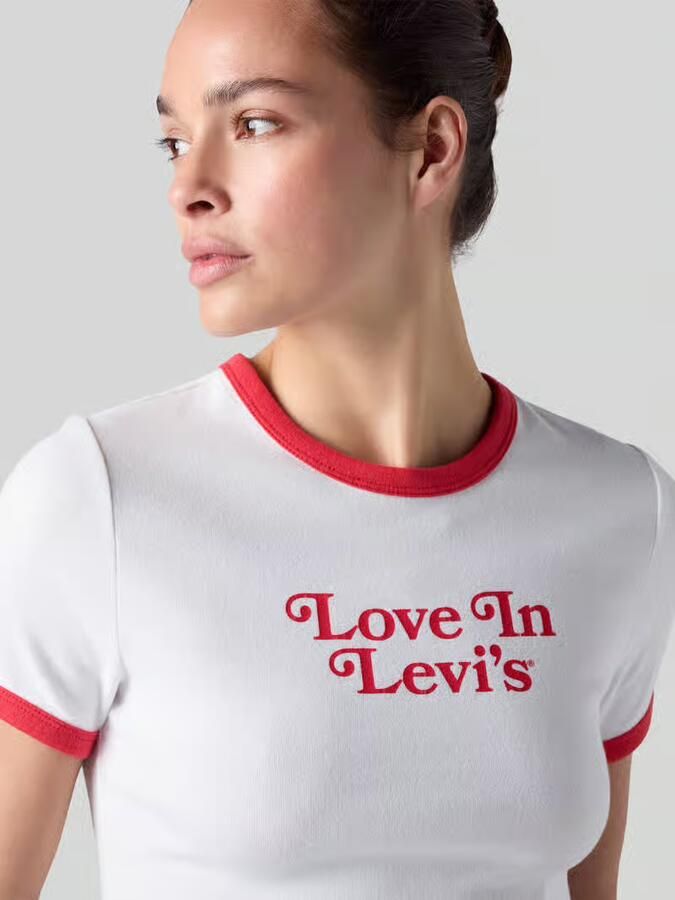Levi's slim fit T-shirt van katoenmix