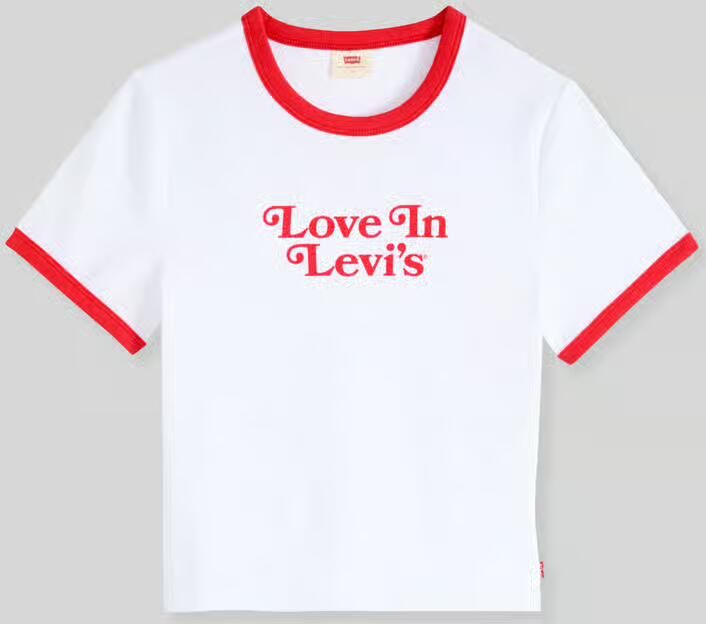 Levi's slim fit T-shirt van katoenmix - Foto 2