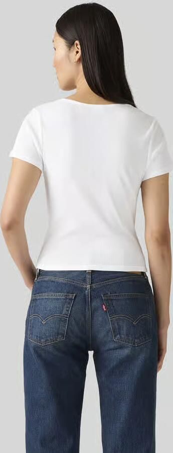 Levi's T-shirt ESSENTIAL SQRD NE Fijne ribkwaliteit - Foto 8
