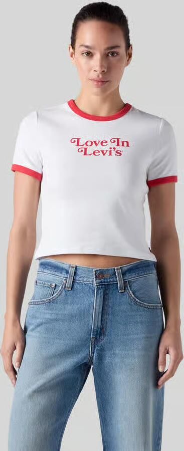 Levi's slim fit T-shirt van katoenmix - Foto 2