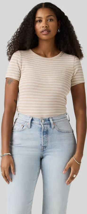 Levi's slim fit T-shirt van katoenmix - Foto 3
