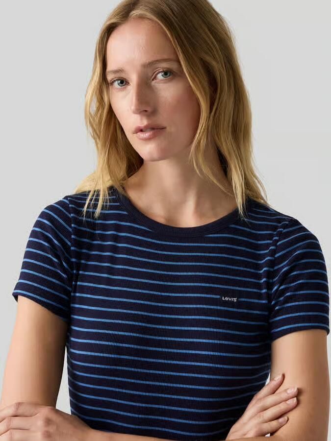 Levi's slim fit T-shirt van katoenmix met gestikt logo