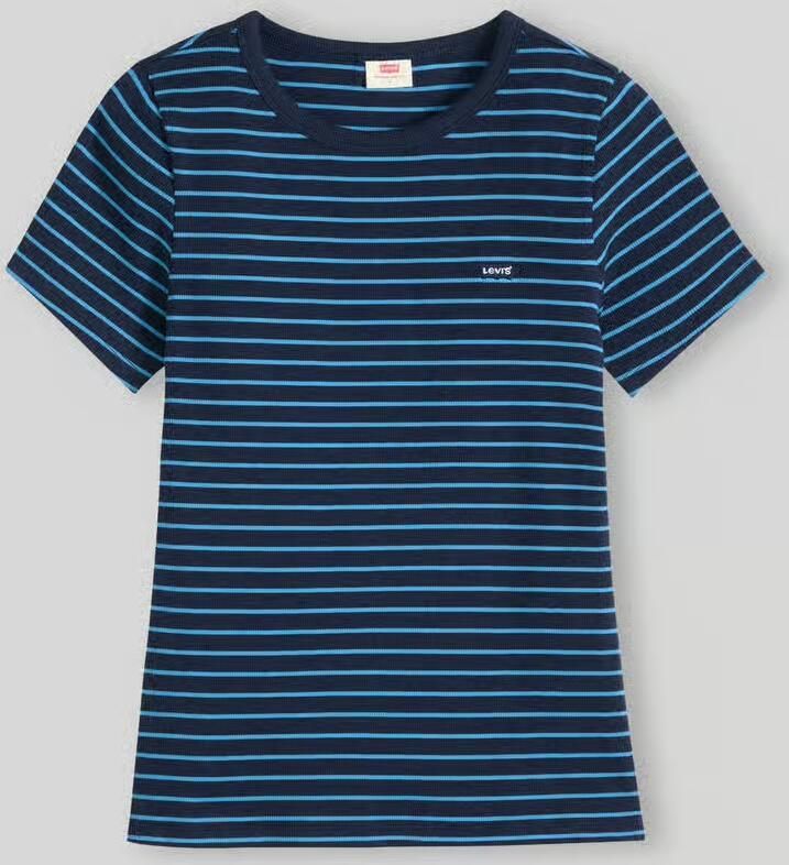 Levi's slim fit T-shirt van katoenmix met gestikt logo - Foto 2