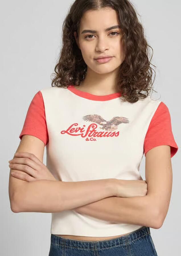 Levi's slim fit T-shirt van puur katoen