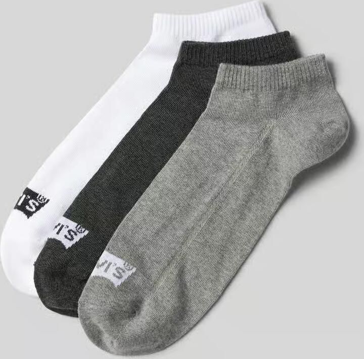 Levi's Sokken met labeldetail in een set van 3 paar model 'LOW CUT BATWING LOGO'