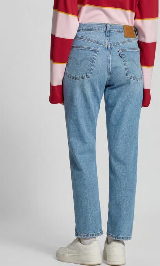 Levi's Straight fit jeans met steekzakken model '501 CROP'