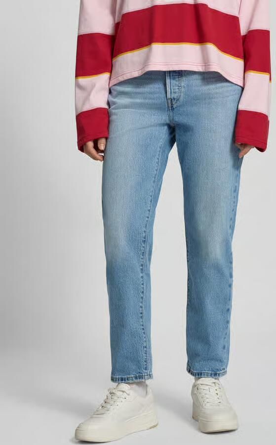 Levi's Straight fit jeans met steekzakken model '501 CROP' - Foto 3