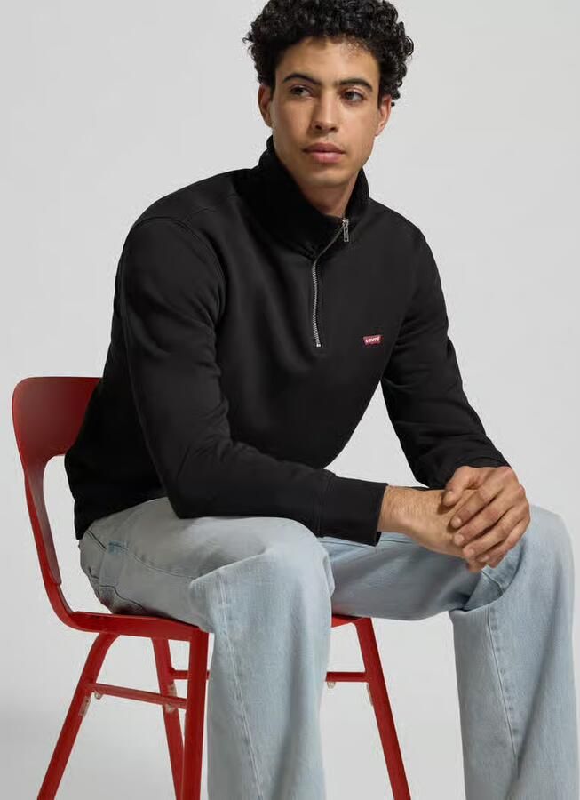 Levi's Sweatshirt ORIGINAL HM 1 4 ZIP met troyer-kraag en logo-borduring - Foto 7