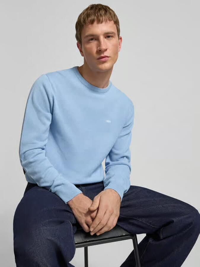 LEVI'S Heren Truien & Vesten Lightweight Hm Sweater Rutabaga Pique Lichtblauw - Foto 5