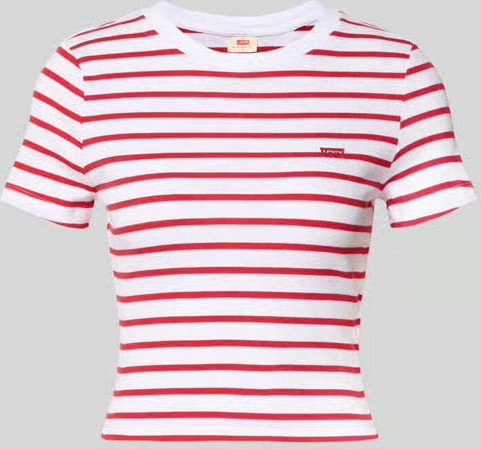 Levis LEVI'S Stripe Slim T-Shirt Wit- Dames Wit - Foto 3