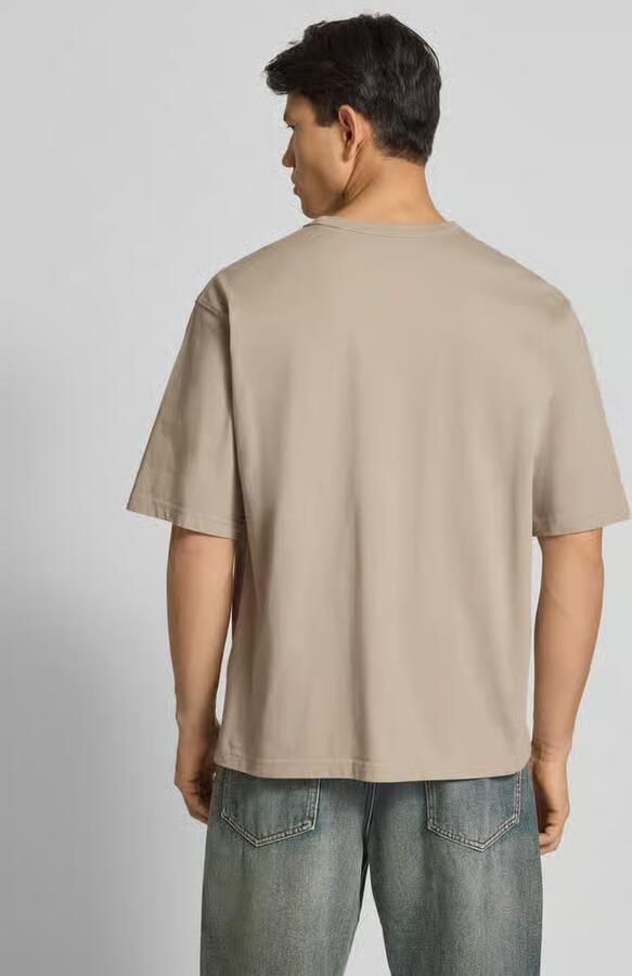 Levi's T-shirt met geribde ronde hals