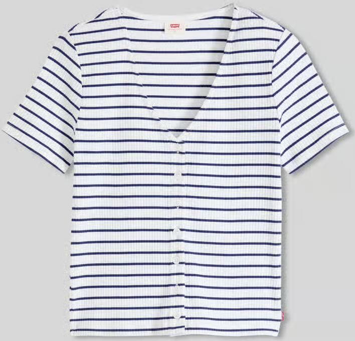 Levi's T-shirt met knoopsluiting - Foto 2