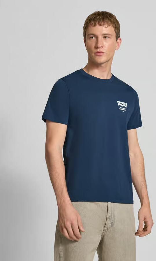 Levis LEVI'S Pizza Graphic T-Shirt Donker Blauw- Heren Donker Blauw - Foto 5