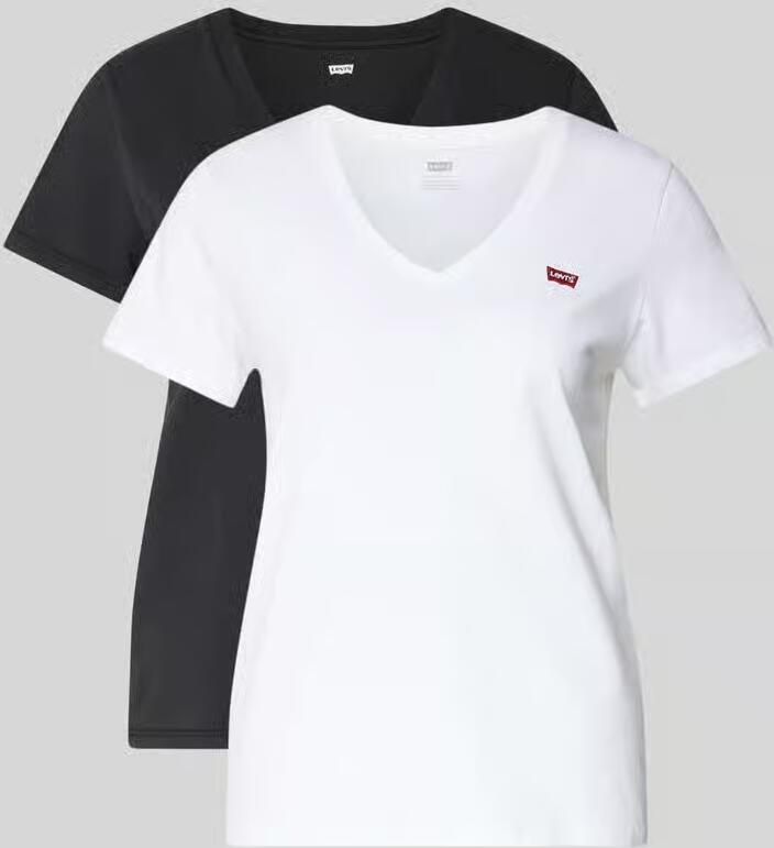 Levi's T-shirt met labeldetail in een set van 2 stuks - Foto 8