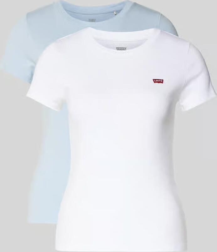 Levi's T-shirt Mini-Logo met klein logoborduursel op borsthoogte (set 2-delig) - Foto 5