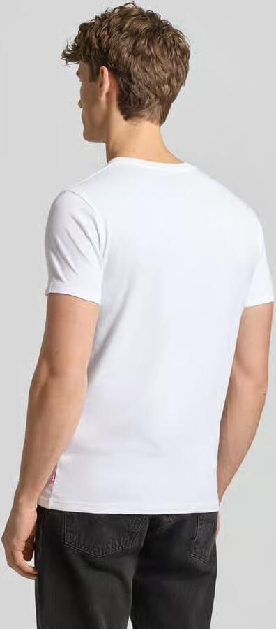 Levi's Slim fit T-shirt van puur katoen in set van 2 model '2PK CREWNECK GRAPHIC' - Foto 9