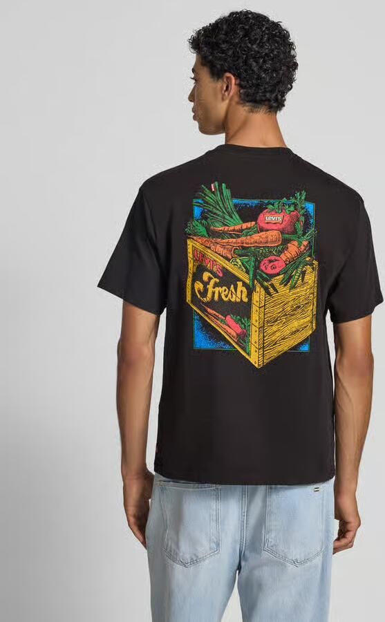 Levi's T-shirt met motief- label- en statementprint - Foto 6