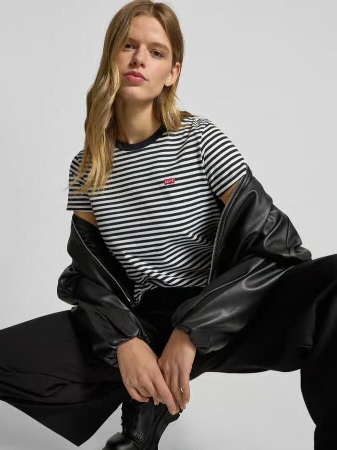 Levi's Gestreept T-shirt met Housemark Logo voor Dames Multicolor Dames - Foto 5