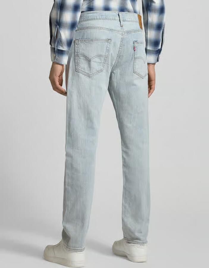 Levi's tapered fit jeans van mix van katoen en linnen model '502 ' - Foto 2