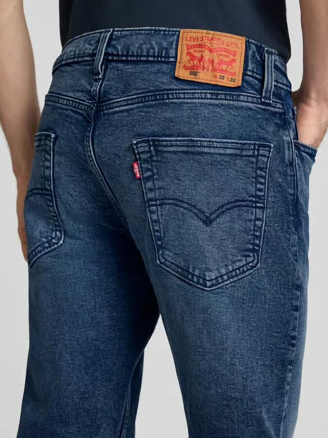 Levi's tapered fit jeans van mix van katoen en lyocell model '502 TAPER' - Foto 2