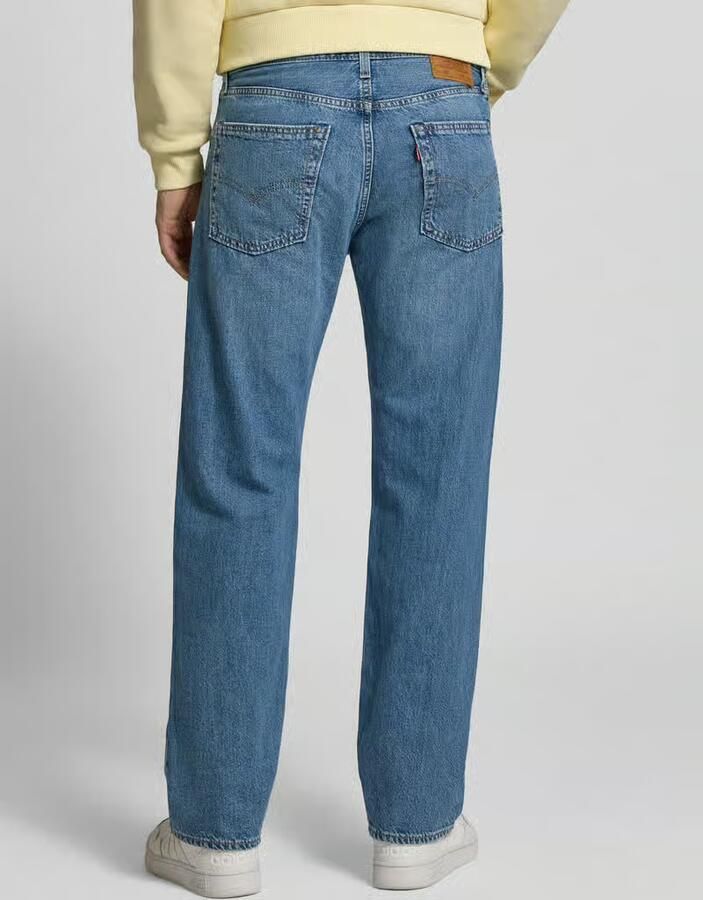 Levi's wide leg fit jeans van mix van katoen en linnen model '555 ' - Foto 2