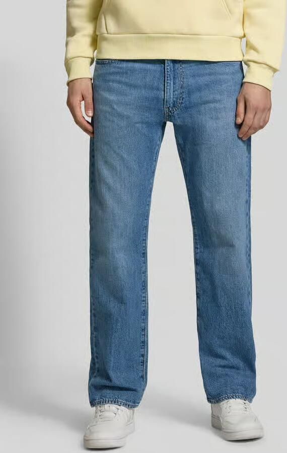 Levi's wide leg fit jeans van mix van katoen en linnen model '555 ' - Foto 3