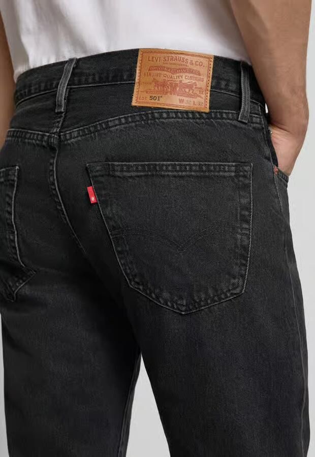 Levi's Wide leg fit jeans van zuiver katoen model '501 Original'