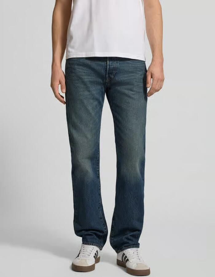 Levi's Wide leg fit jeans van zuiver katoen model '501 Original' - Foto 3