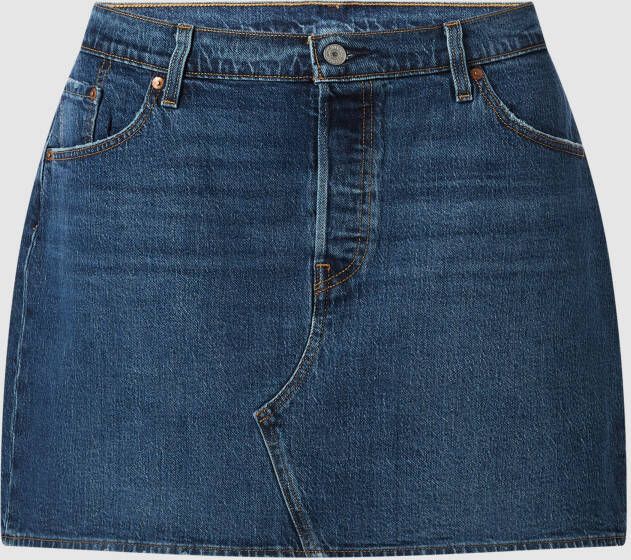 Levi's® Plus Jeansrok Deconstructed Skirt met schuine middennaad