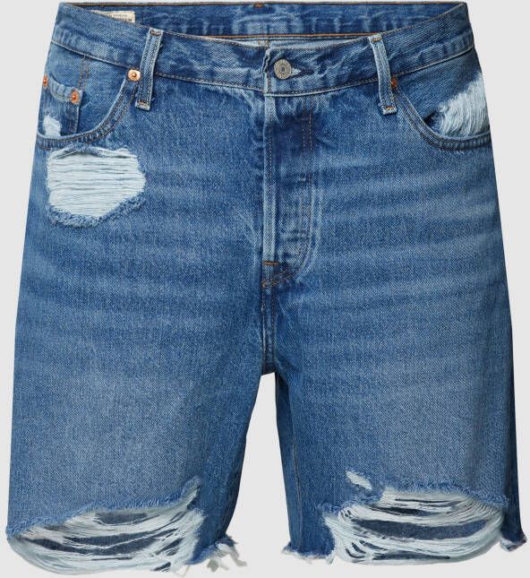Levi's Plus SIZE korte jeans in used-look model 'PLUS 501'