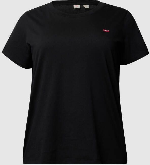 Levi's Plus Perfect Crew T-shirt met logo zwart rood - Foto 3