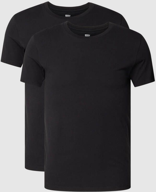 Levi's Slim fit T-shirt met labeldetail in een set van 2 stuks