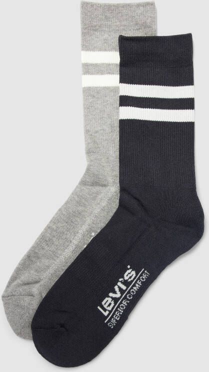 Levi's Sokken met contraststrepen in een set van 2 paar model 'SPORT STRIPE'
