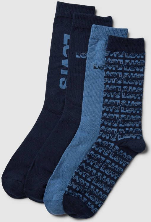 Levi's Sokken met labeldetails in een set van 4 paar