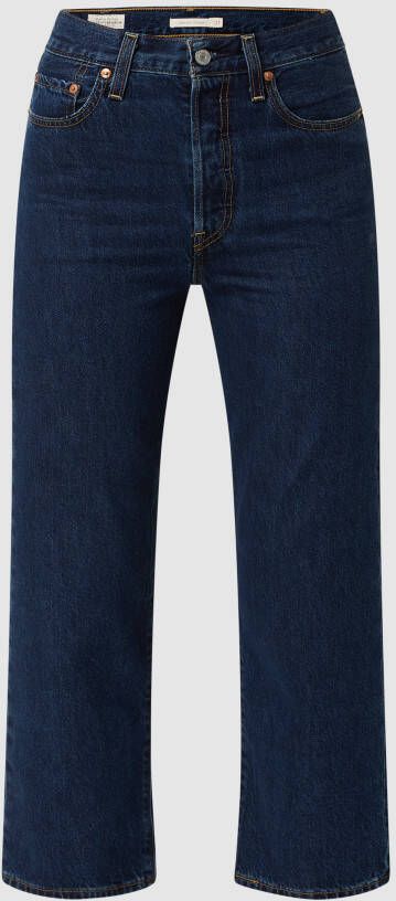 Levi's Straight fit high rise jeans van een mix van katoen en lyocell model 'Ribcage'