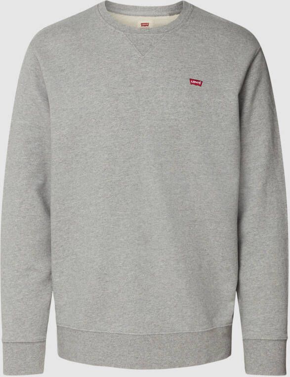 Levi's Grijze Katoenen Trui Lange Mouwen Ronde Hals Logo Gray Heren - Foto 3