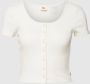 Levi's Chique Witte Geknoopte Tee met Wijde Halslijn White Dames - Thumbnail 1