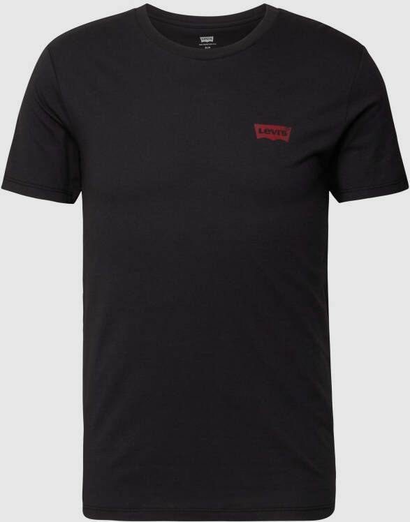 Levi's Slim fit T-shirt met labelprint in een set van 2 stuks