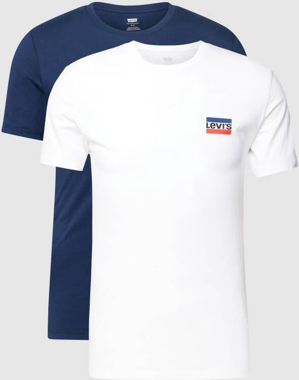Levi's T-shirt met labelprint in een set van 2 stuks