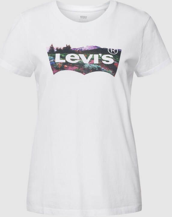 Levi's T-shirt met labelprint model 'Open'