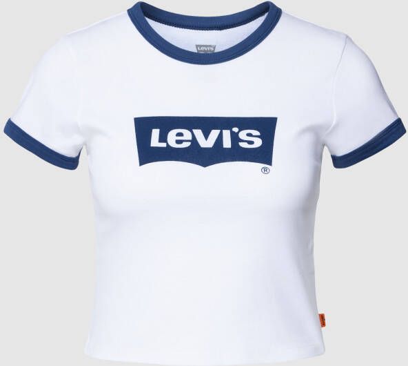 Levi's T-shirt met labelprint model 'Ringer'
