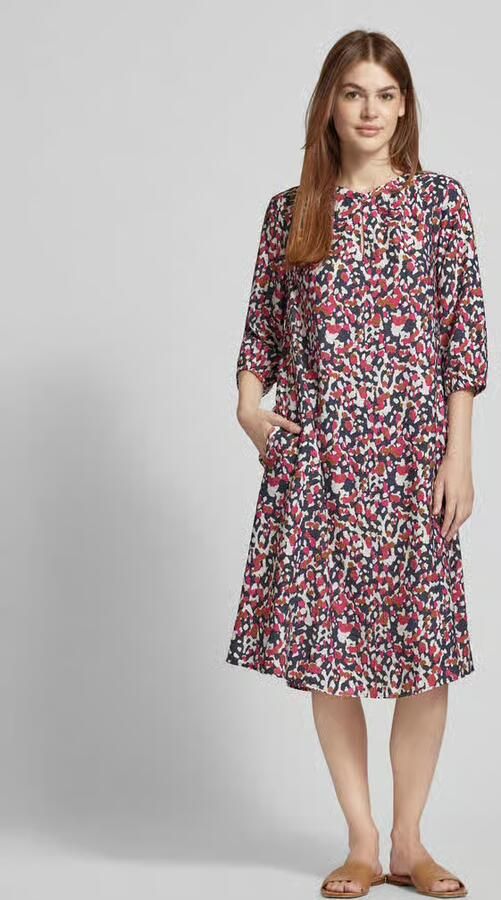 LIEBLINGSSTÜCK Midi-jurk met druppelvormige hals model 'Erita' - Foto 3