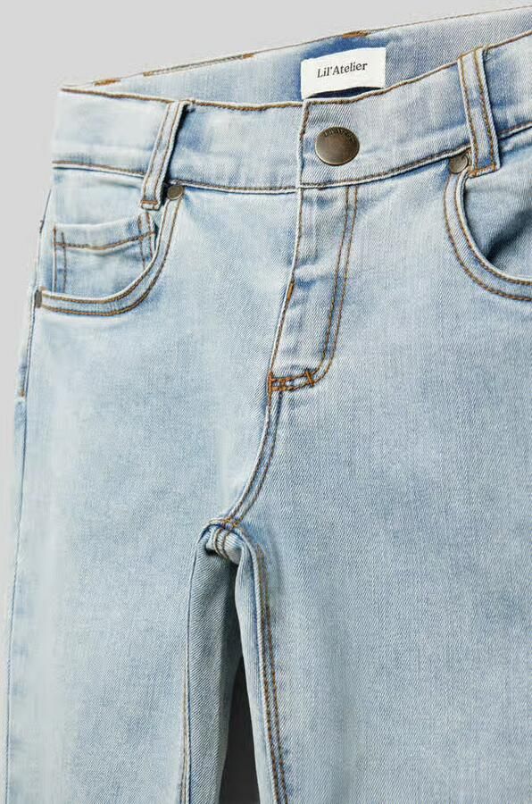 LIL' ATELIER MINI regular fit jeans NMNROME light blue denim Blauw Katoen 110